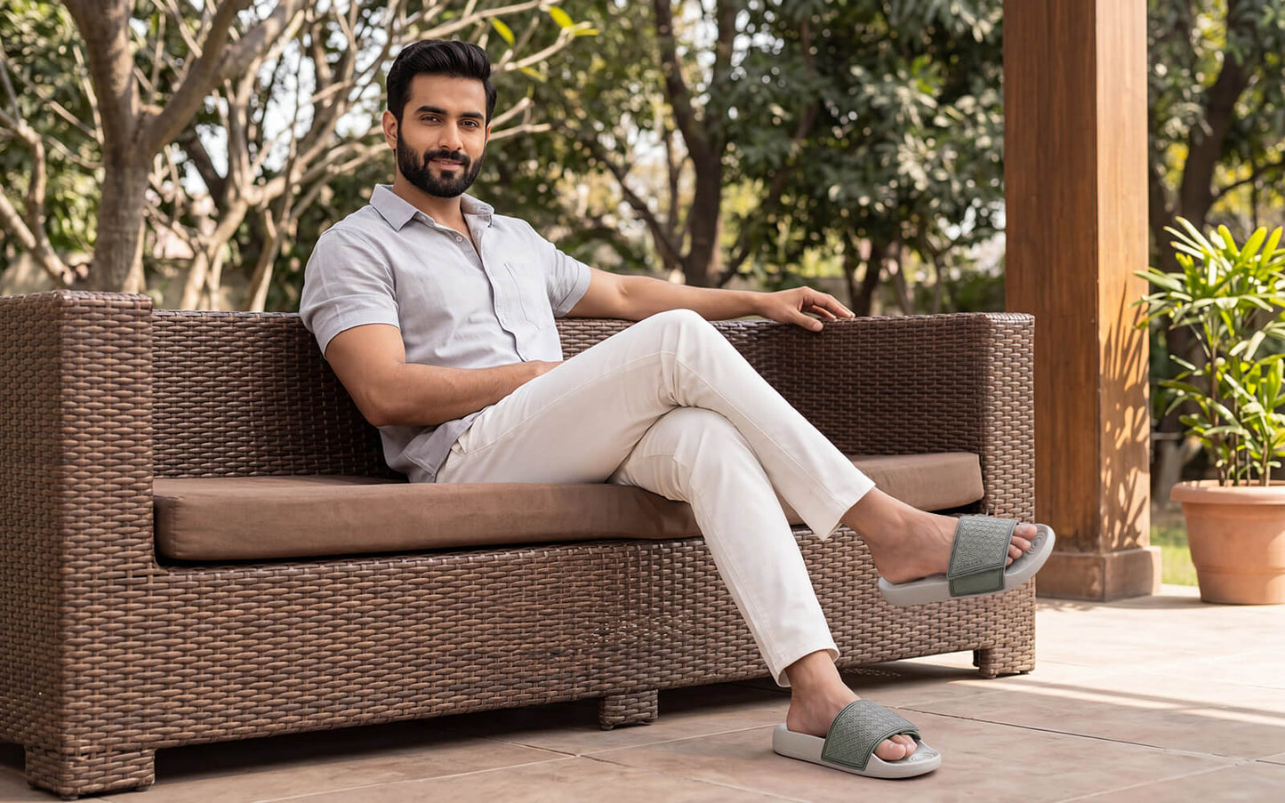 High Sprout Sensa Slides For Men : Grey