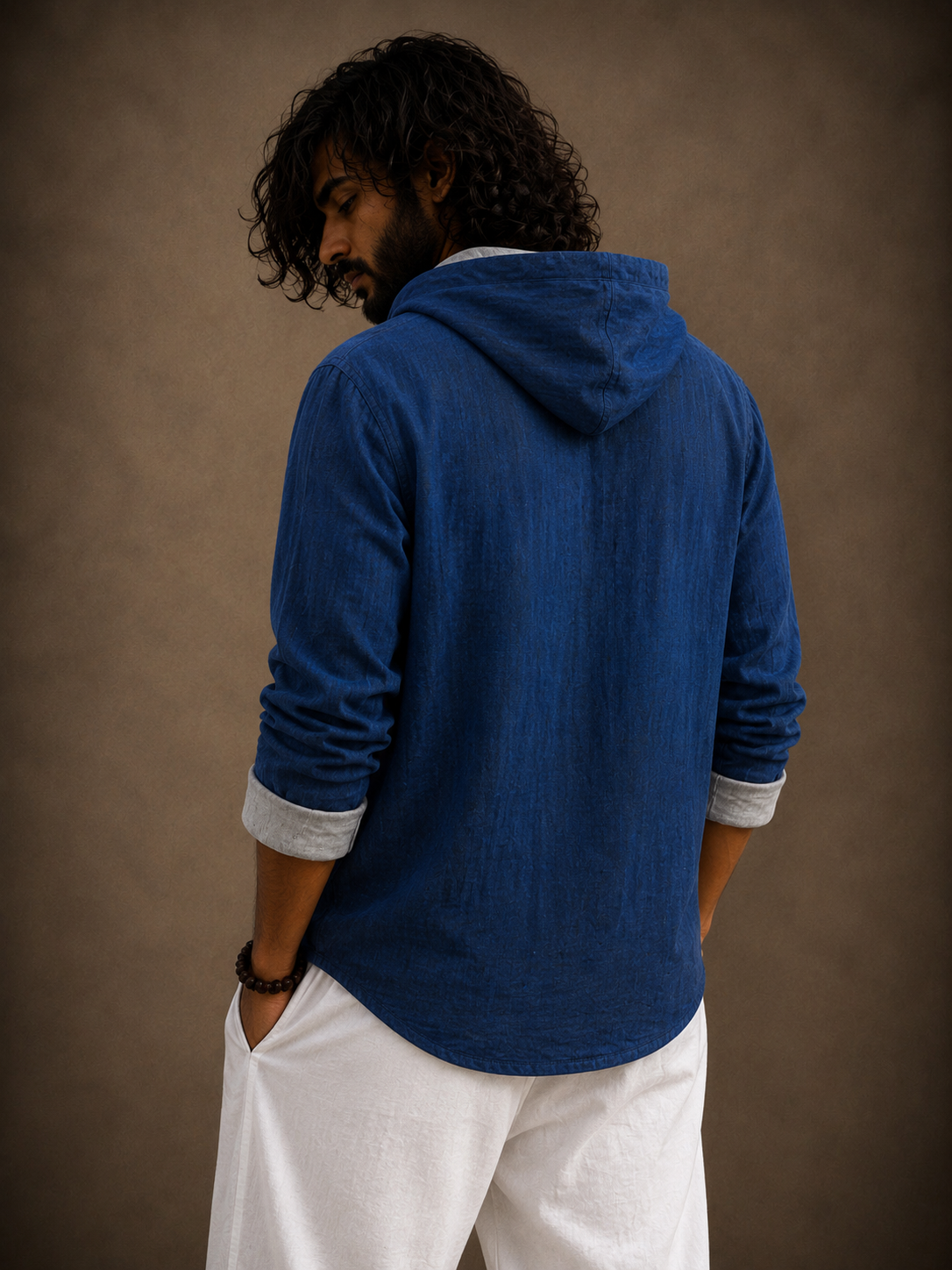 Men's Dog Graphic Hooded Shirt – Full Sleeve Casual Wear