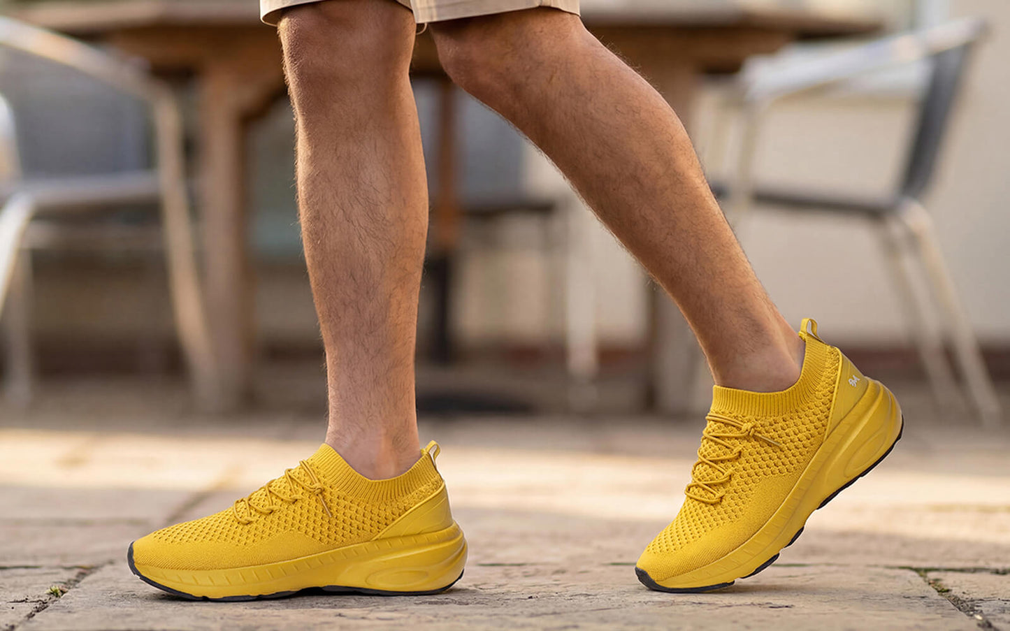 Begin Walk Soothe Lace Ups for Men : Yellow