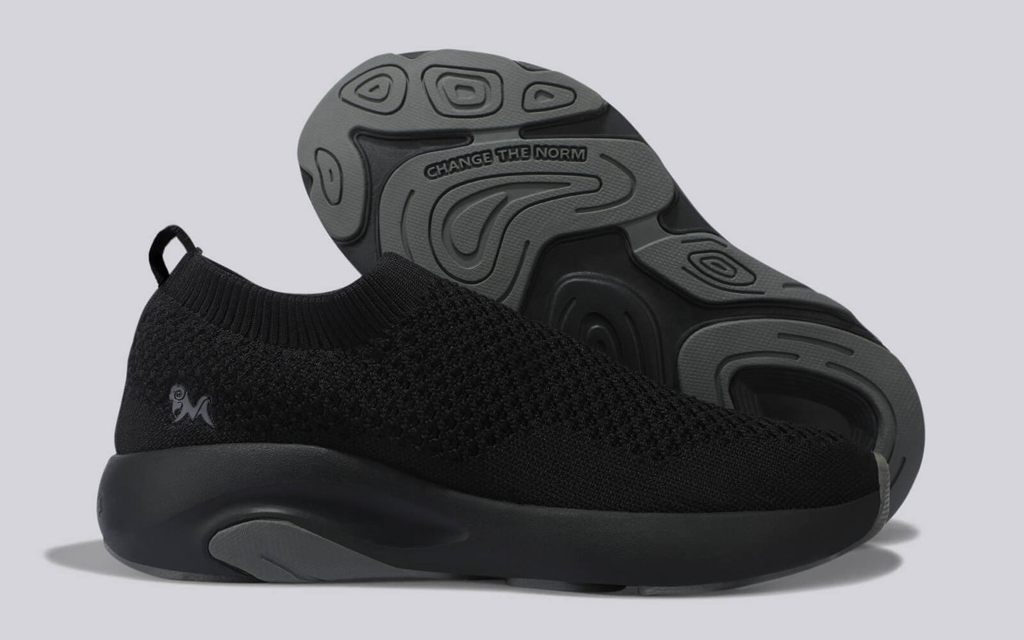 Begin Walk Soothe Slip Ons for Men : Black