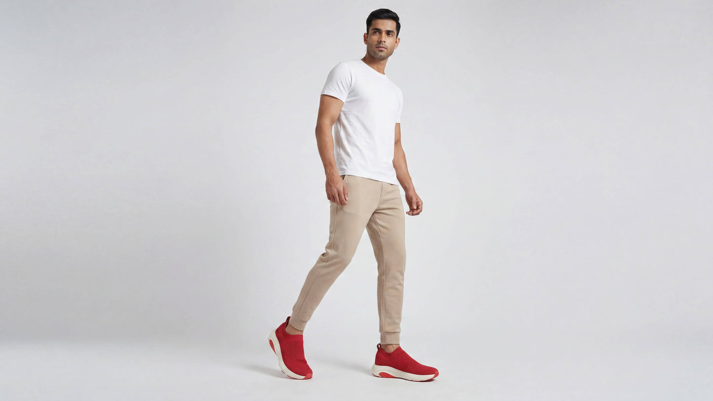Begin Walk Soothe Slip Ons for Women : Red