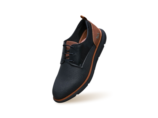 Textured Derby Sneakers : Black