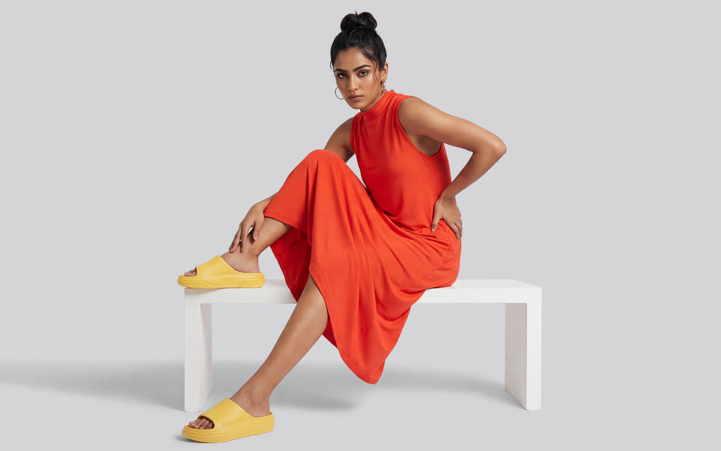 Cushers Slides For Women : Yellow