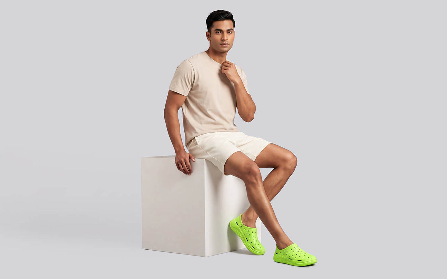 Cushers Rainscape Clogs For Men : Neon