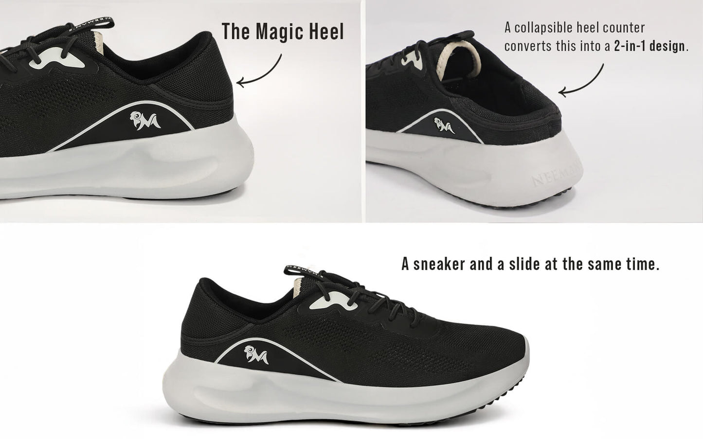 DuoForm Sneakers for Men : Black