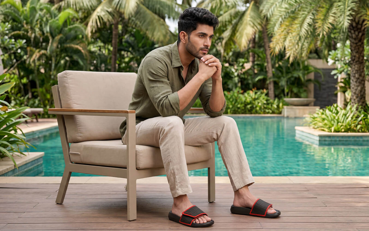High Sprout Sensa Slides For Men : Black