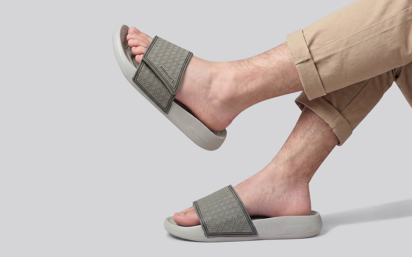 High Sprout Sensa Slides For Men : Grey
