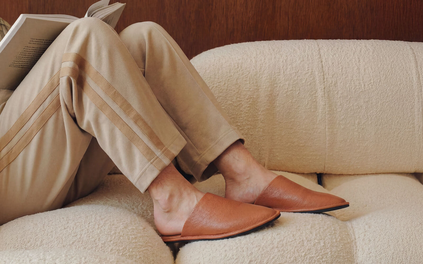 Lounge Mules For Men : Tan