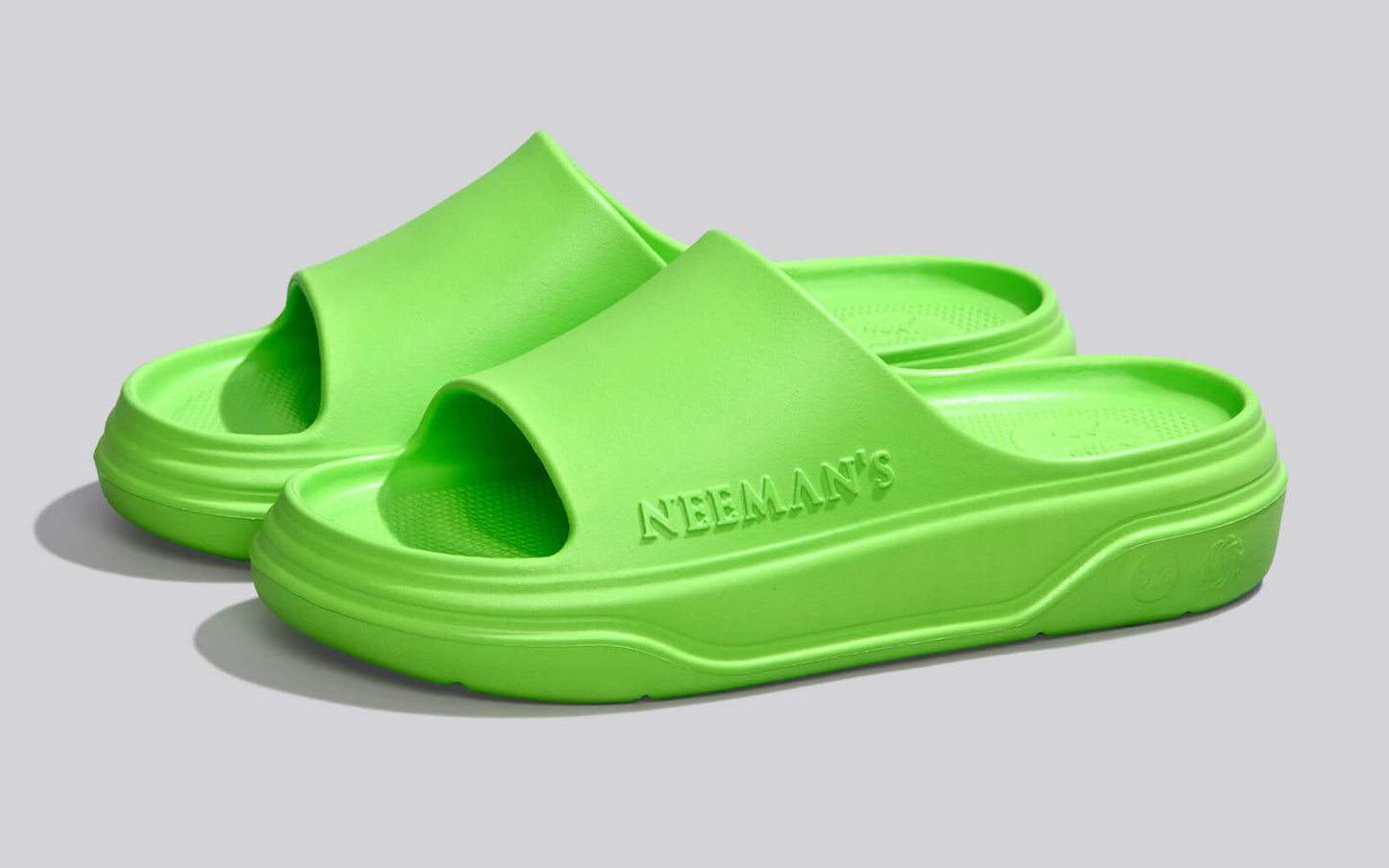 Cushers Slides For Women : Neon Green