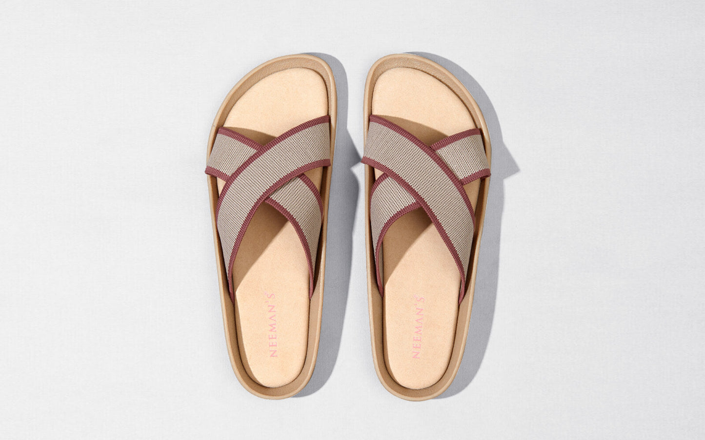 Cross Knit Sandals : Beige