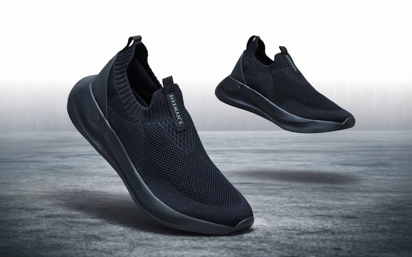 Flex Rib Slip Ons : Black
