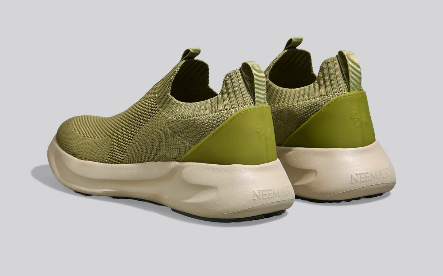 Flex Rib Slip Ons : Olive