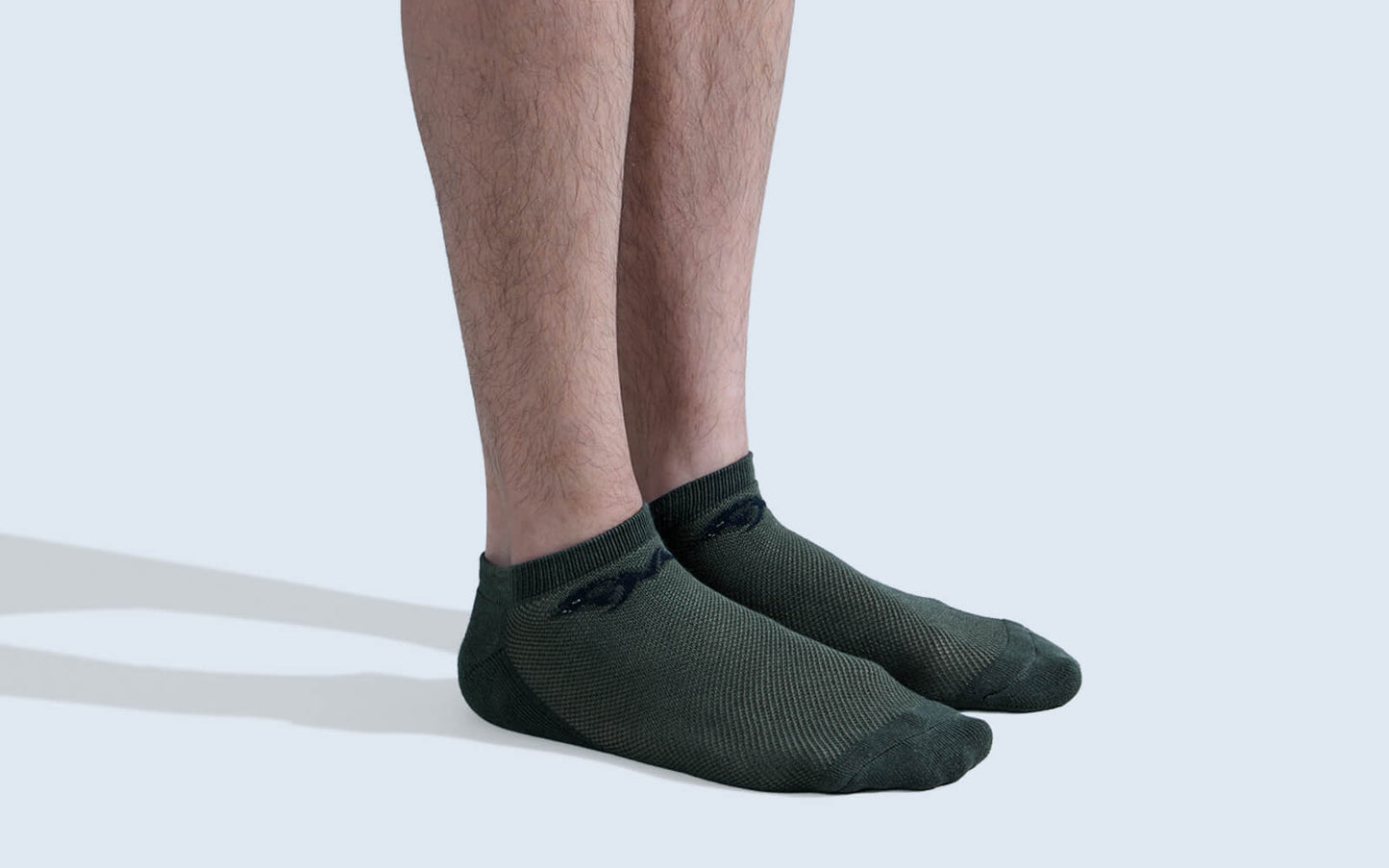 Low-Cut Ankle Socks : Black White Grey (Pack of 3)