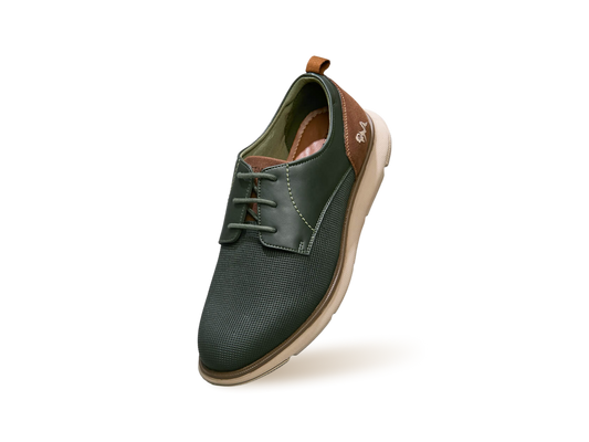 Textured Derby Sneakers : Olive