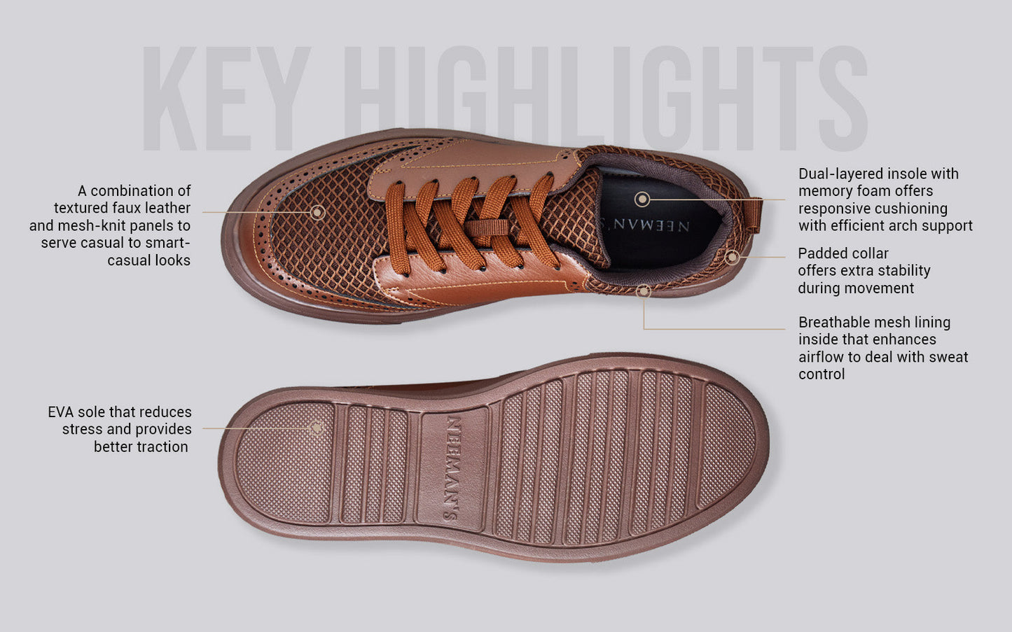 Pure Motion Sneakers : Tan