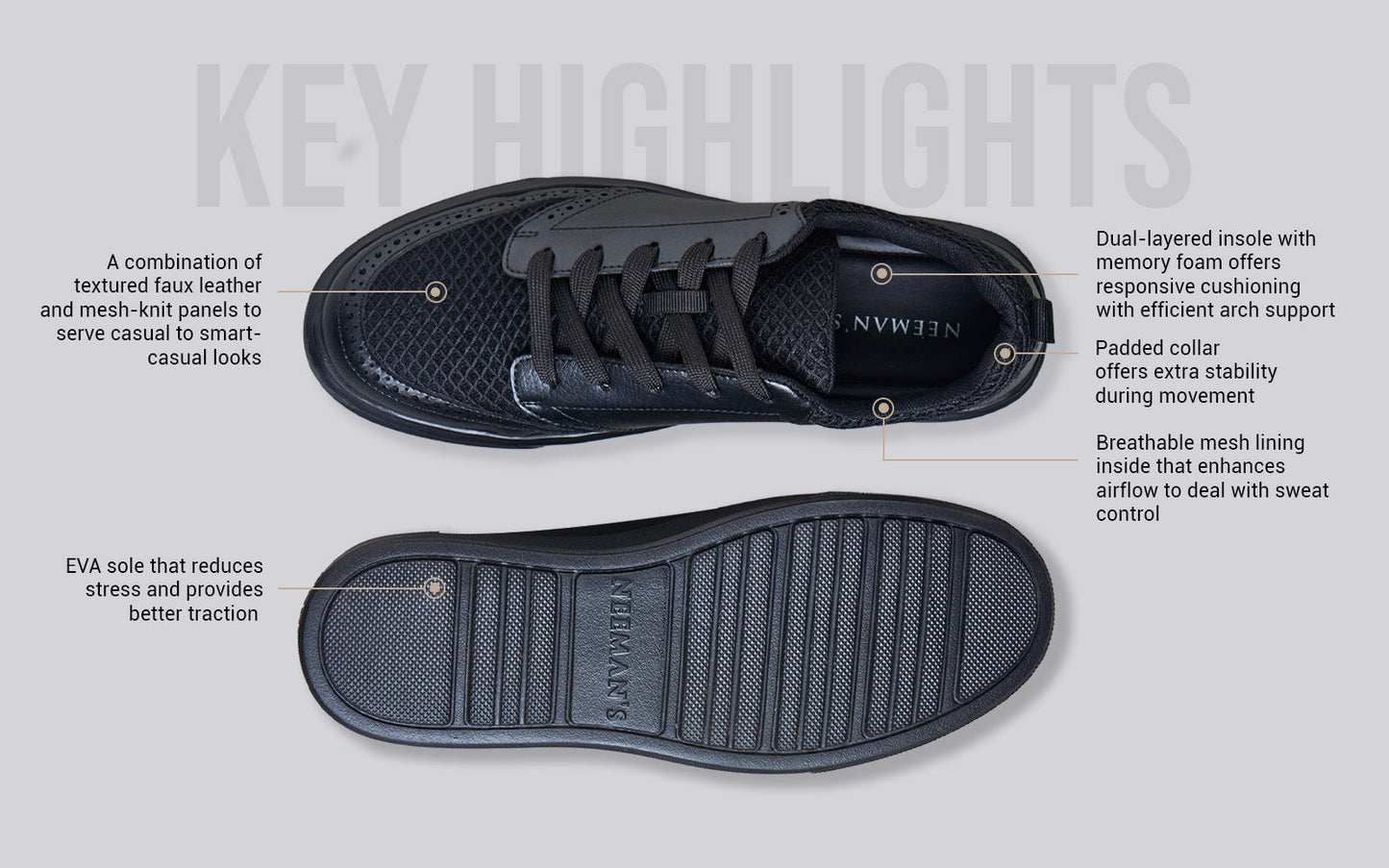 Pure Motion Sneakers : Black