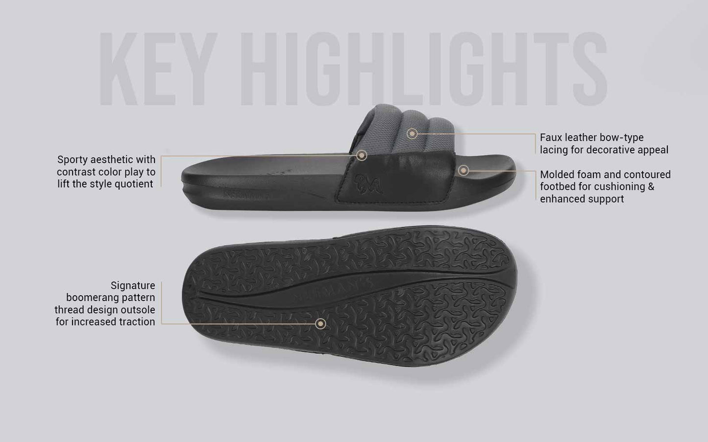 Squooshy Slides for Men : Black
